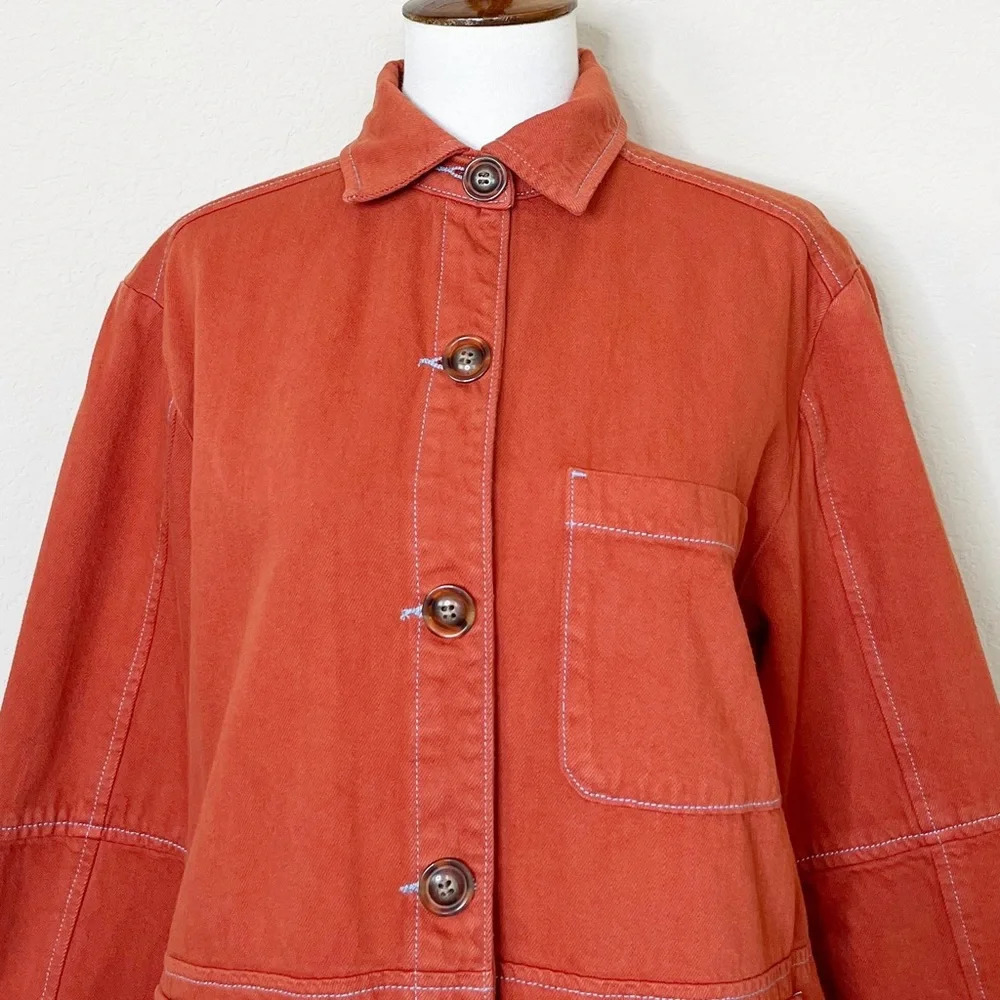 Roller Rabbit Adara Twill Point Collar Long Sleeve
Jacket in Terracotta XS‎ - Picture 5 of 15